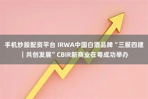 手机炒股配资平台 IRWA中国白酒品牌“三服四建｜共创发展”CBIR新商业在粤成功举办
